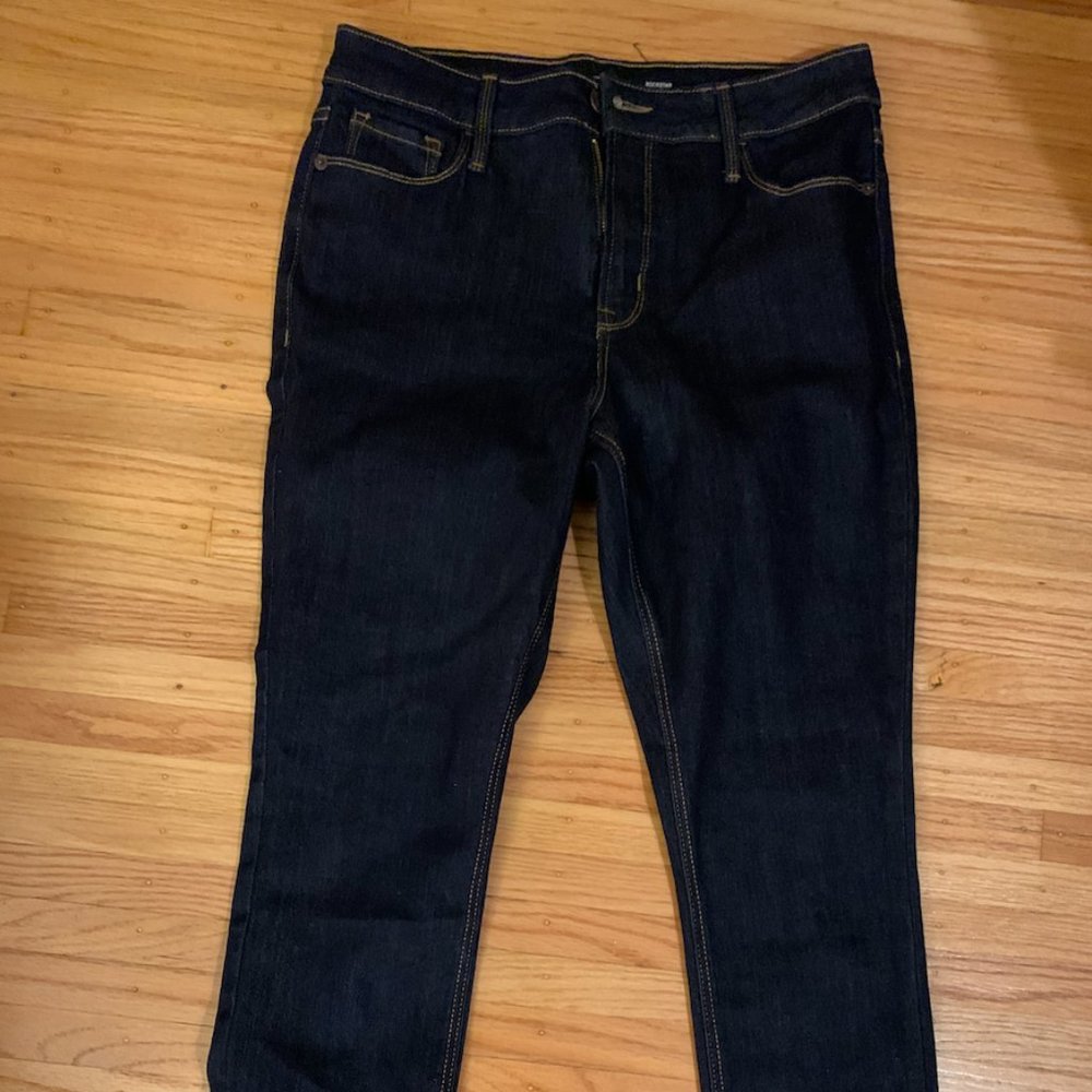 High-Waisted Rockstar Supper Skinny Deep Rinse